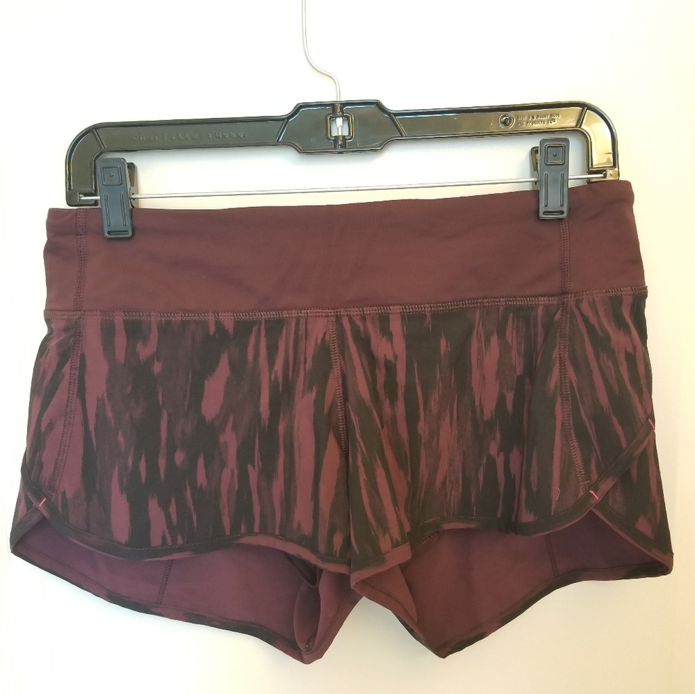 Lululemon Speed Shorts, Size 6